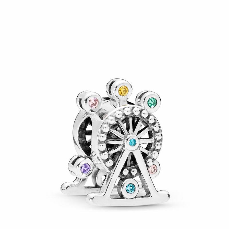 Talismane Pandora Ferris Wheel Argint/Albastri (5pNfOuzo)